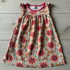 Tea Collection Orange Floral Cotton Dress