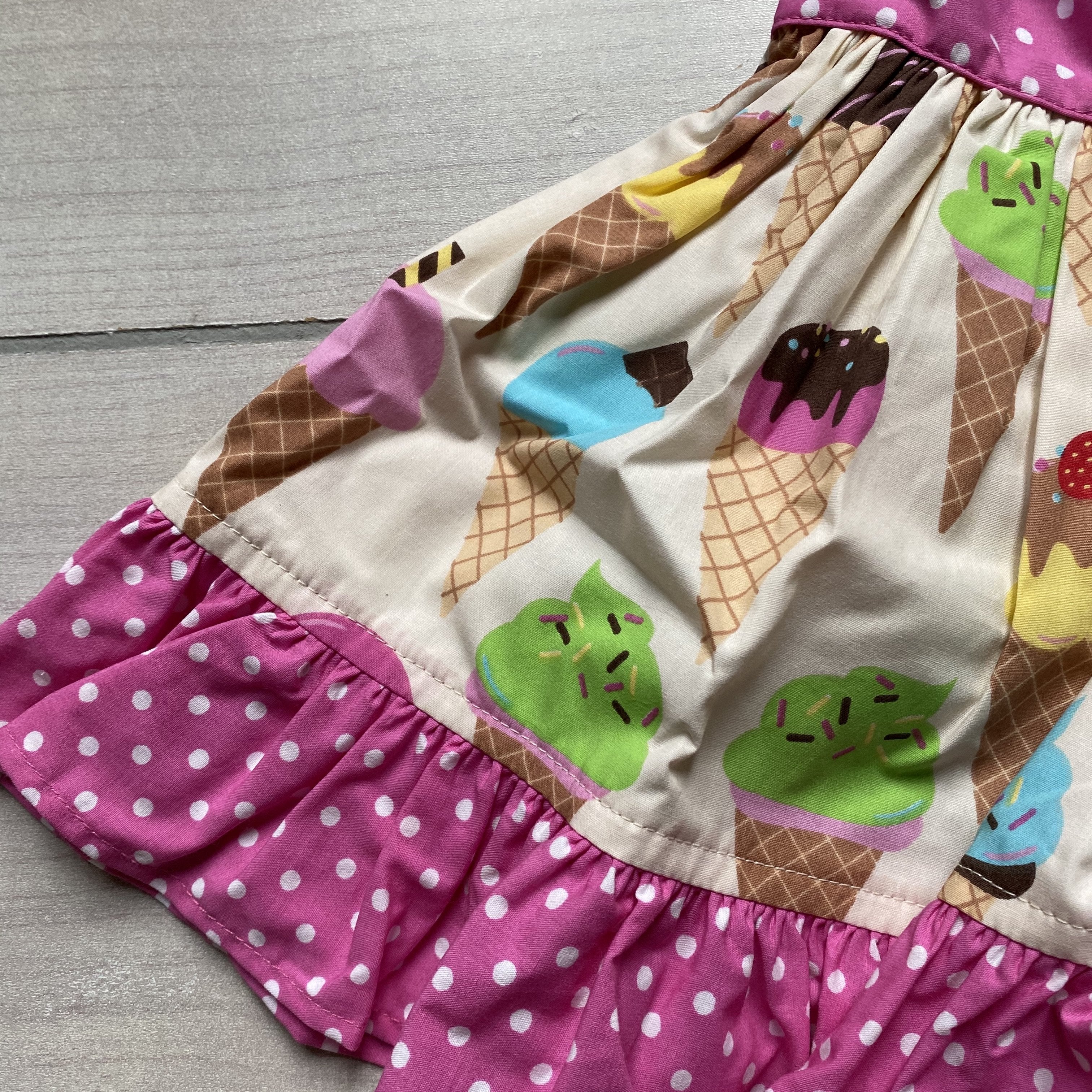 NEW Eleanor Rose Rhonda Flutter Ice Cream Pattern Dress Sweet Pea & Teddy NEW Eleanor Rose Rhonda Flutter Ice Cream Pattern Dress Sweet Pea & Teddy