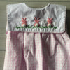 Cecil and Lou Pink Gingham Bunny Smocked Bubble Romper