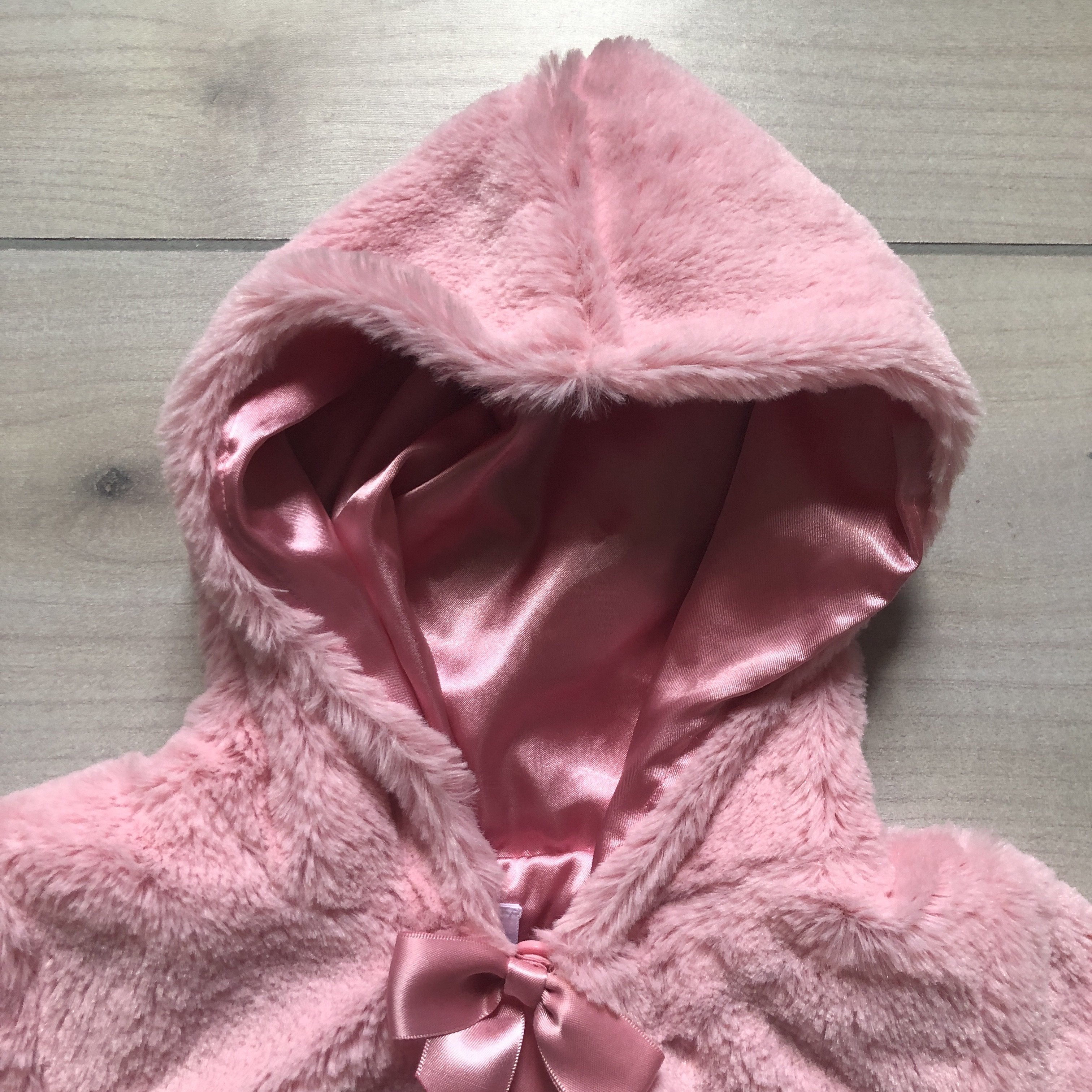 NEW Gymboree Pink Faux Fur Hooded Cape Coat – Sweet Pea & Teddy
