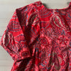 Tea Collection Red Silver Sparkle Paisley Pattern Shirt