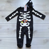 NEW Carter's Black Skeleton Halloween Candy Footed Sleeper and Hat - Sweet Pea & Teddy