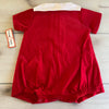 NEW Jack & Teddy Red Corduroy Collared Romper