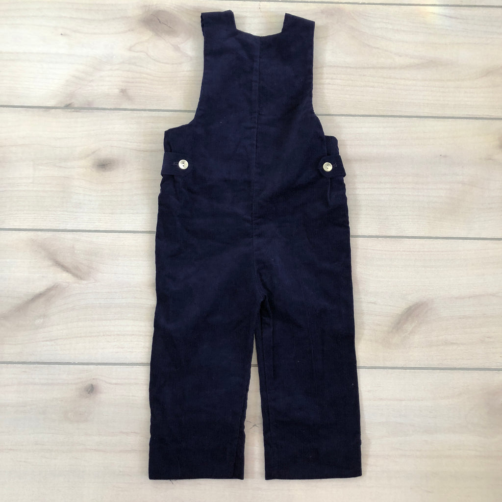 NEW Navy Brushed Corduroy Overall Romper