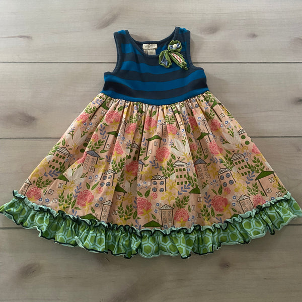 Sweet Honey Floral Patrchwork Dress