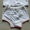 NEW Baby Boom White Pink Trim Outfit