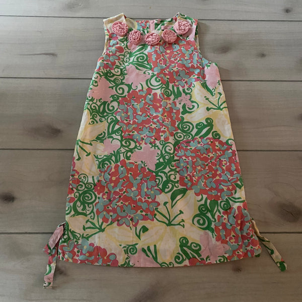 Lilly Pulitzer Rosette Neckline Floral Shift Dress