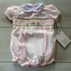 NEW Carriage Boutiques Pink Smocked Bunny Bubble Romper
