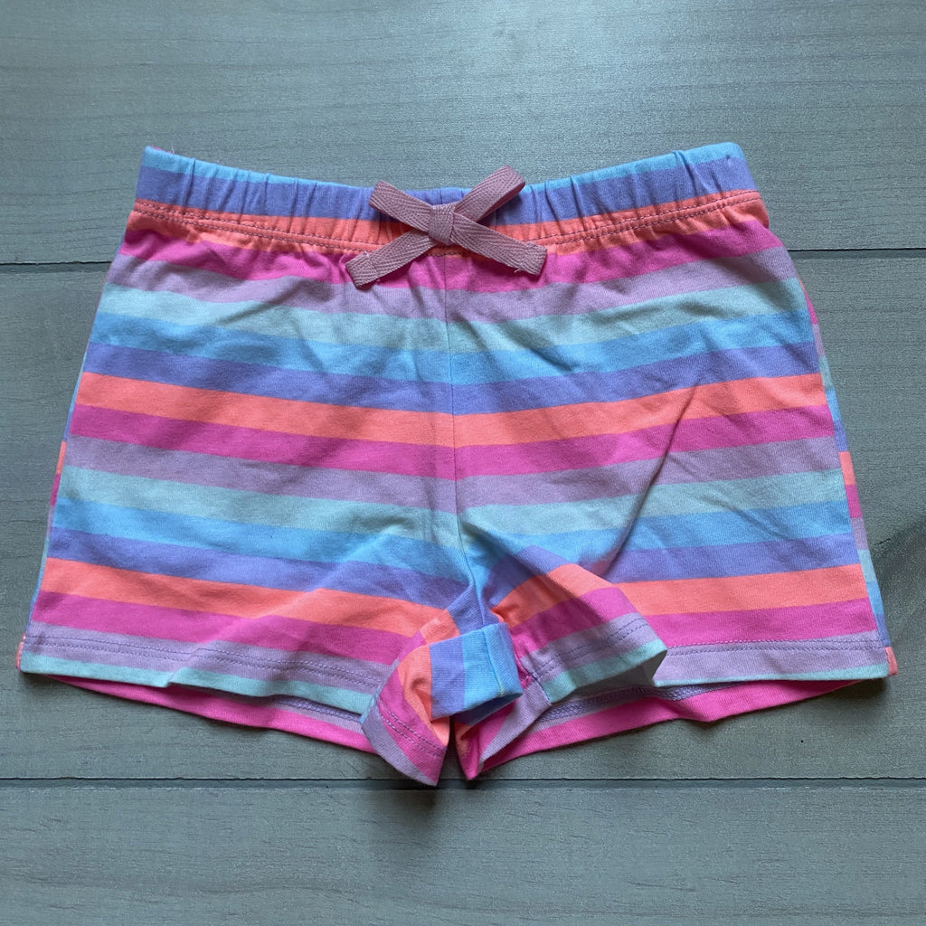 NEW Children's Place Bright Striped Pull On Elastic Waist Shorts - Sweet Pea & Teddy