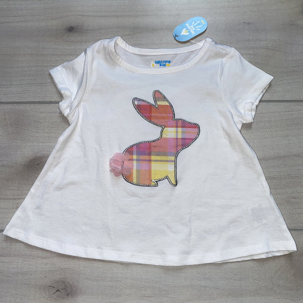 NEW Lightning Bug Plaid Bunny Applique Swing Style Tee - Sweet Pea & Teddy