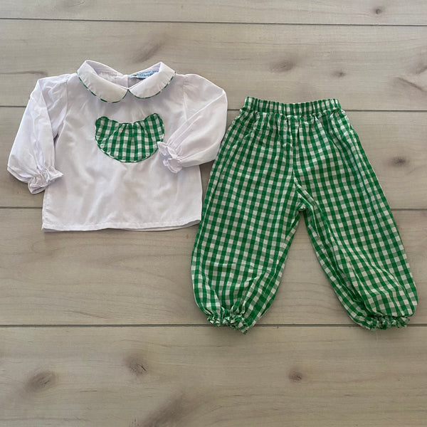 The Smocking Bug Green Gingham Oufit