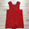 Orient Express Red Present Sled Holiday Romper Longall