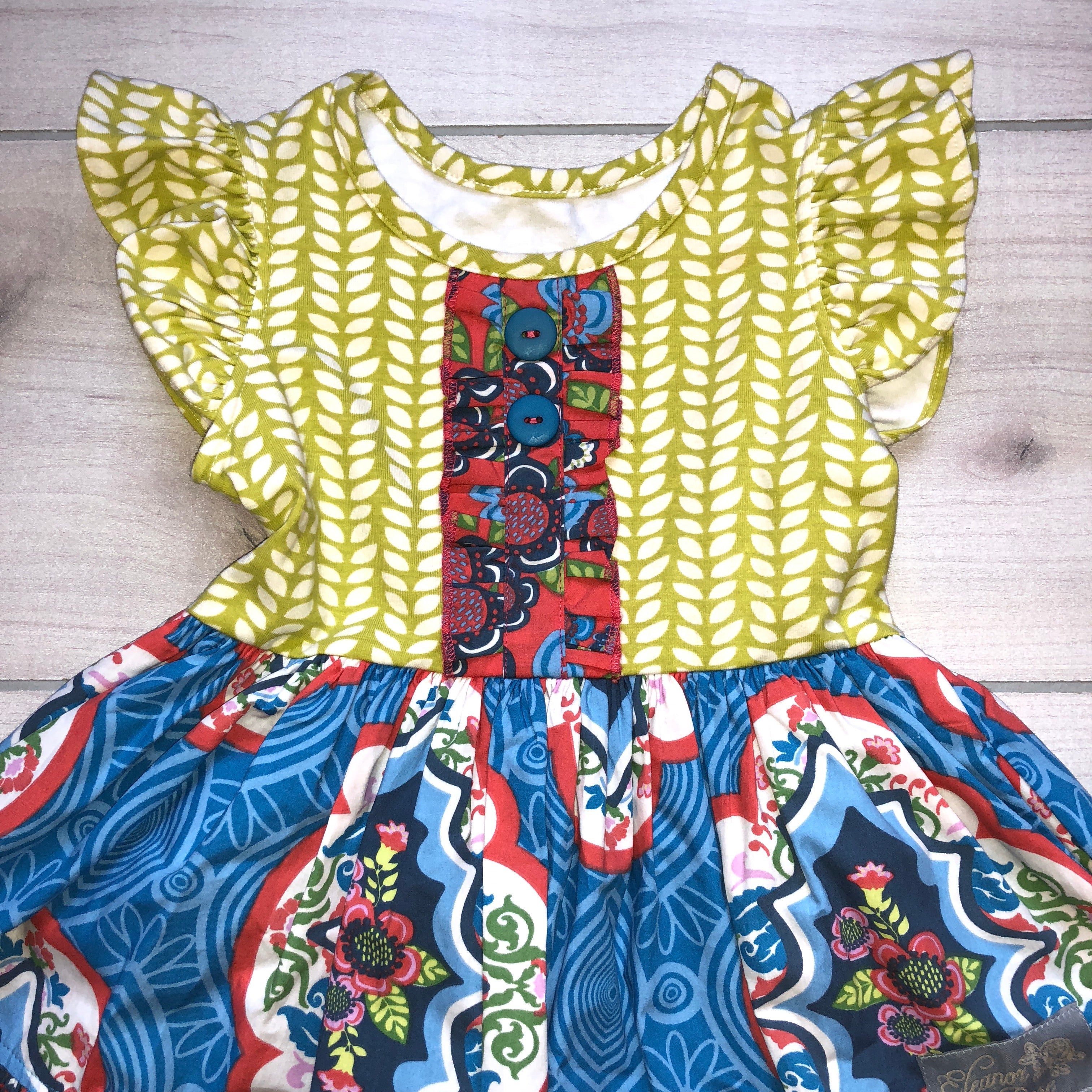 eleanor rose birthday dress NEW Eleanor Rose Multi-Color Floral Print Dress Sweet Pea & Teddy