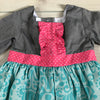 NEW Stellybelly Gray Turquoise Pink Dress