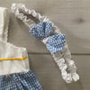 Little Bitty White & Yellow Floral Blue Gingham Outfit