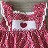 Stellybelly Pink & White Heart Smocked Dress - Sweet Pea & Teddy