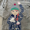 Mini Boden Snow Girl Applique Tee Shirt