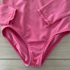 Lands End Pink Zipper Front Swimsuit
