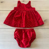 Baby Gap Red Corduroy Dot Dress & Bloomer
