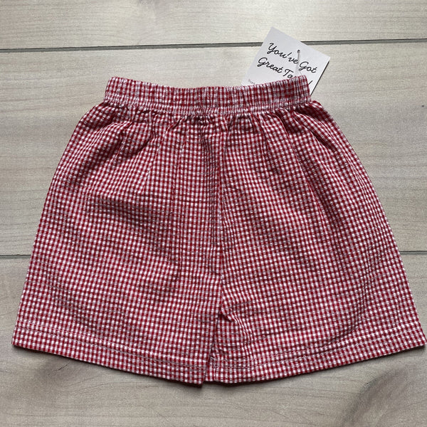 NEW Boutique Brand Red Gingham Seersucker Shorts - Sweet Pea & Teddy