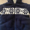 NWT Absorba Navy Snowflake Sweater Zipper Hooded Snowsuit