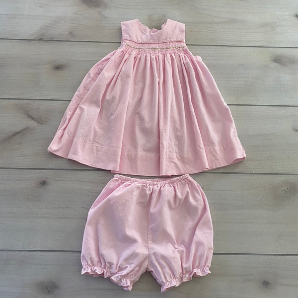 Pink Corduroy Dress & Shortie Bloomer