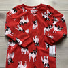 NEW Carter's Footed Zipper Red Dog Fleece Pajama One Piece Sleeper - Sweet Pea & Teddy
