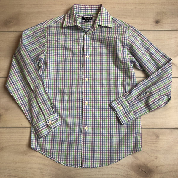 Chaps Pastel Checkered Button Down Shirt - Sweet Pea & Teddy