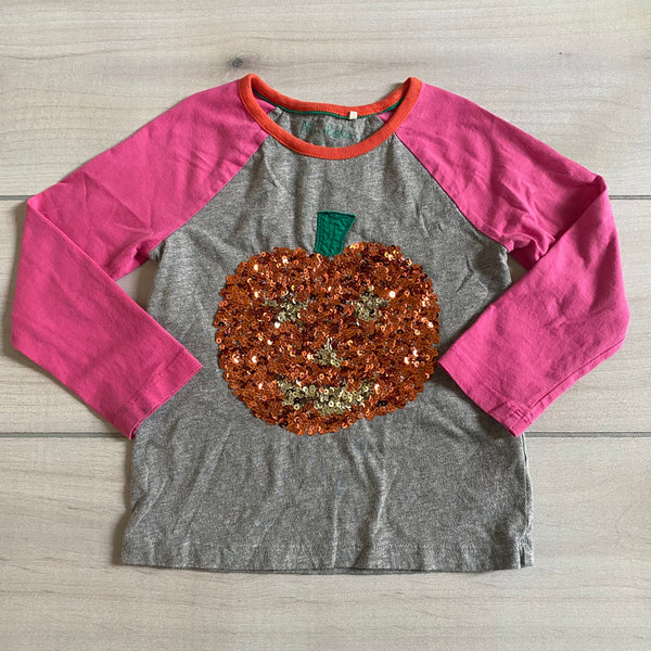 Mini Boden Sequins Pumpkin Shirt