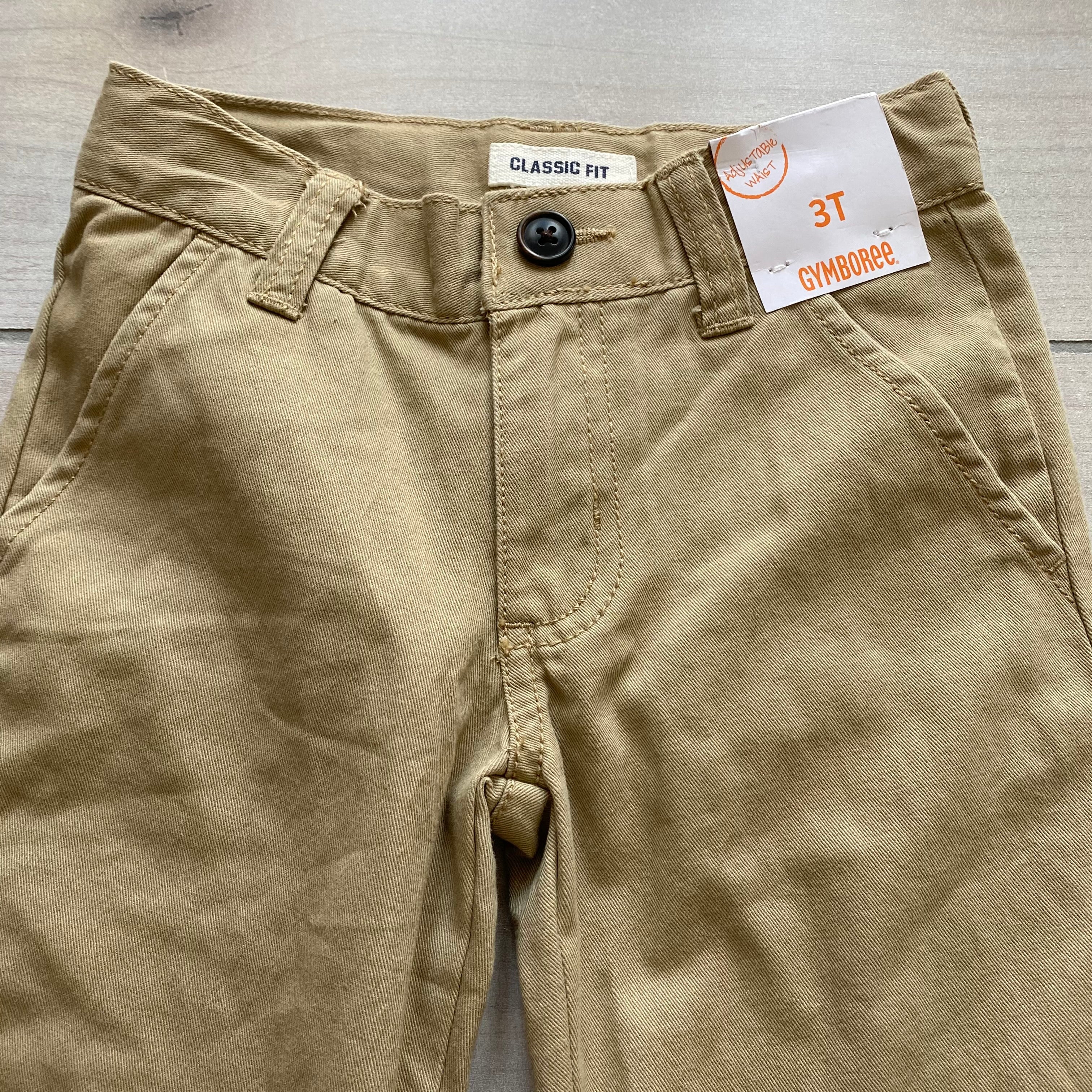NEW Gymboree Khaki Interior Button Tab Classic Fit Khaki Pants – Sweet Pea  & Teddy