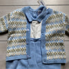 NEW MiniBasix Two Piece Sweater Romper & Argyle Cardigan - Sweet Pea & Teddy