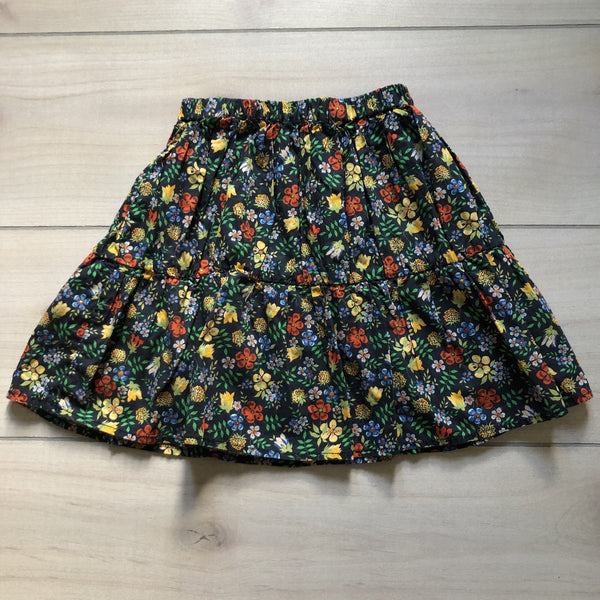 PEEK Navy Floral Pull On Elastic Waist Skirt - Sweet Pea & Teddy